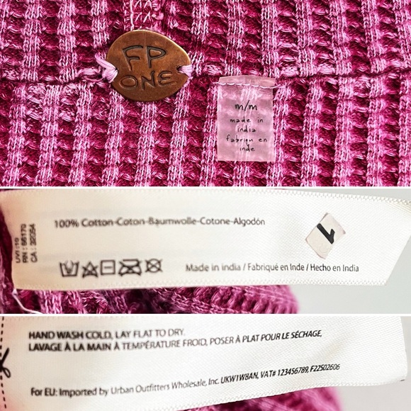 Free People One Gannet Thermal Oversized Hoodie in Queen Violet Medium - Picture 10 of 11